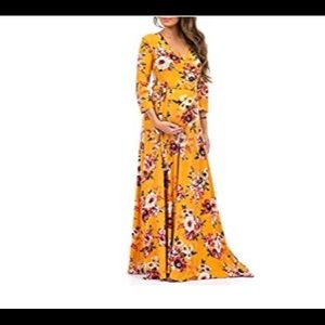 Women's Faux Wrap Maternity Dress